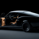 A photo of the exterior of the Charge electric Mustang.